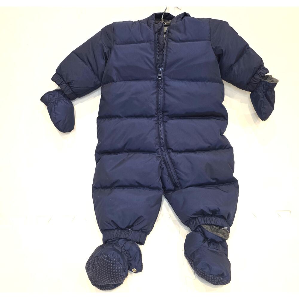 NWOT Baby Gap navy zip up winter snow‎ suite sz 0-6 mo